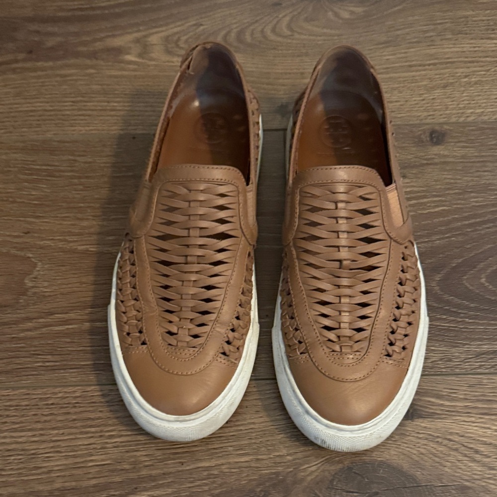 Tory Burch Tan Woven Sneakers
